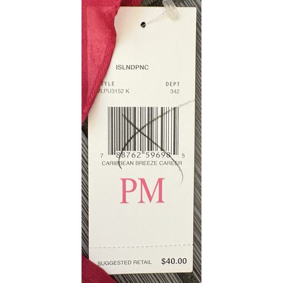 Liz Claiborne Villager Pink Cotton Tank And Button Down Shirt Set Petite Medium - Picture 9 of 10